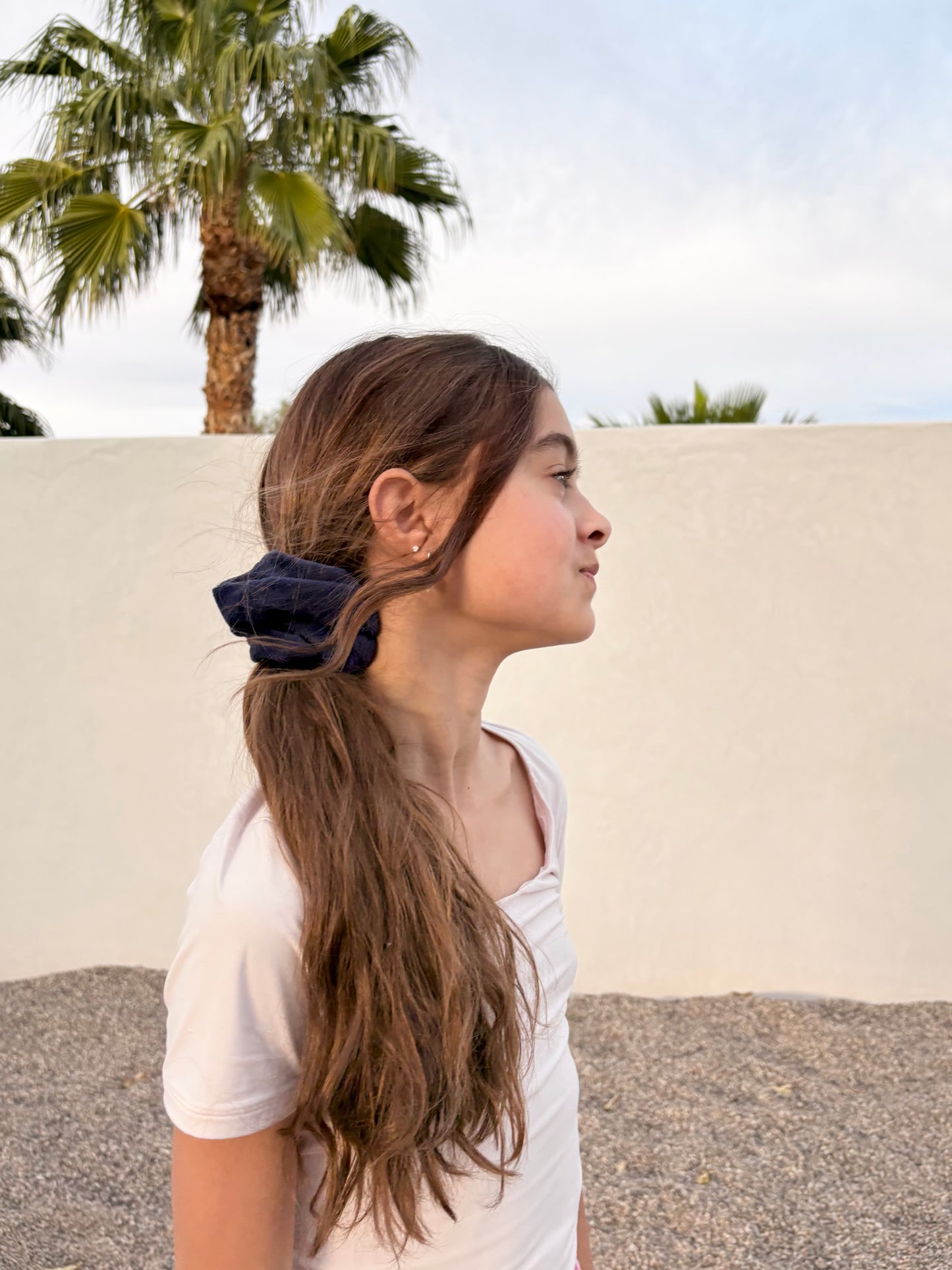 Large Velour Scrunchies | cotton velour | soft | Made in USA | Navy