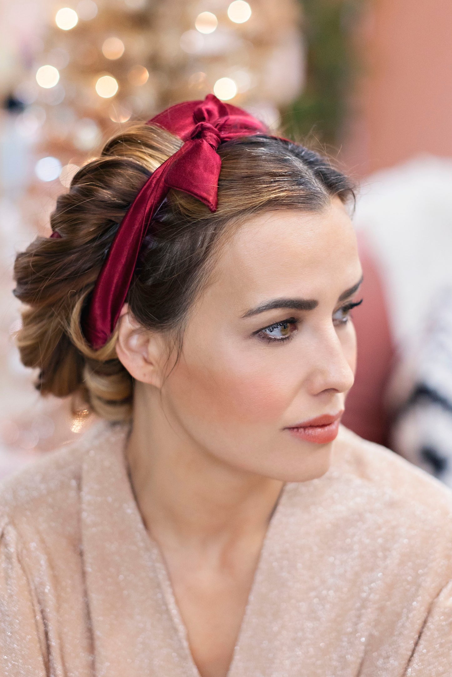 The Original Sway Heatless Peace Silk Curling Ribbon | Hair Wrap for Perfect Curls | Scarlet