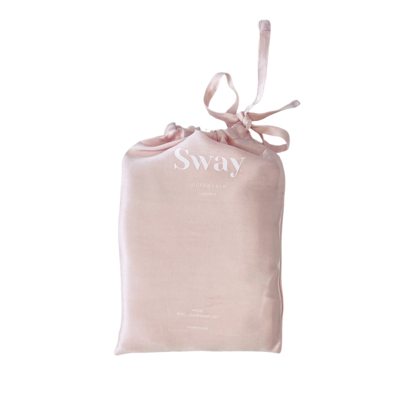Orange peel silk pillowcase I envelope enclosure I standard size I zipper free I made in USA I blush