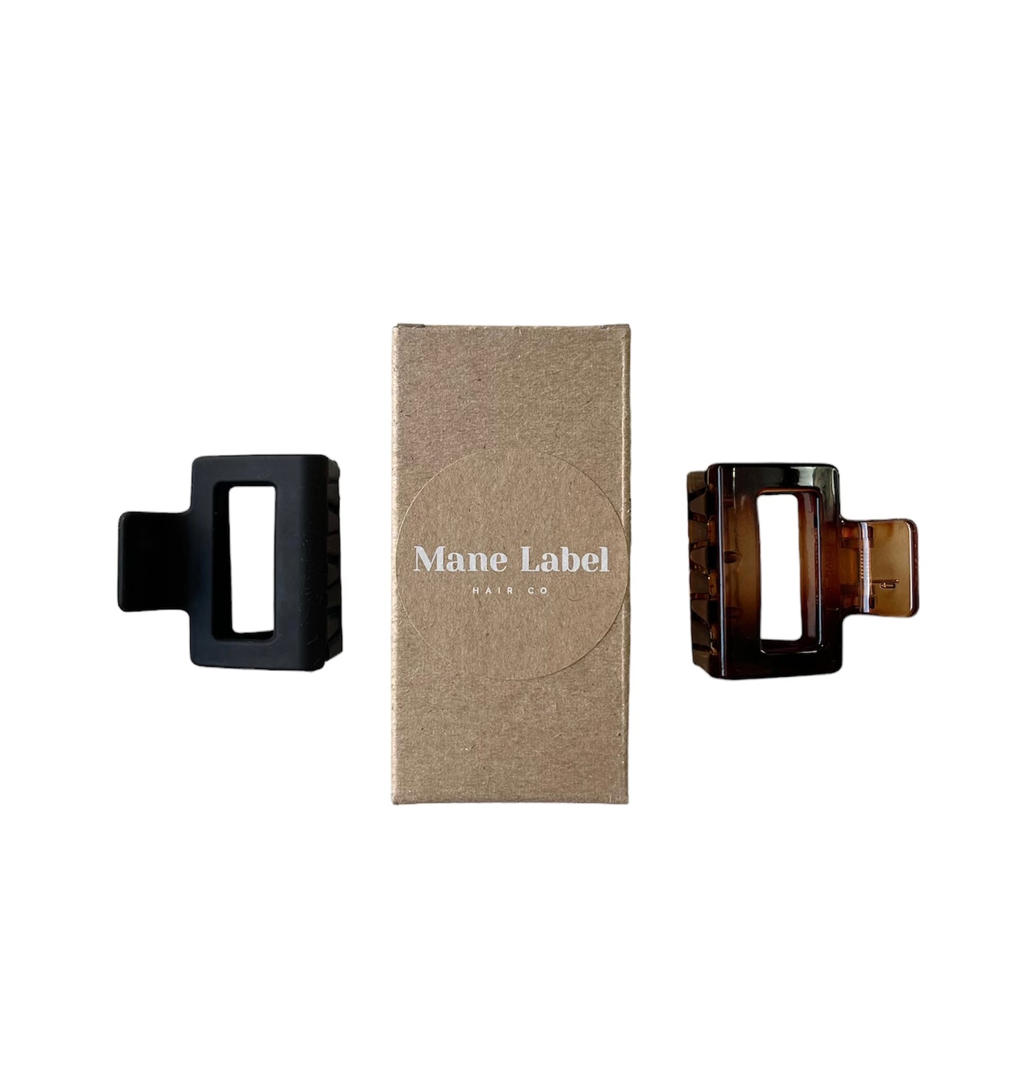 Claw Hair Clip Pair | Strong Non-Slip for Women and Girls | Black and Brown