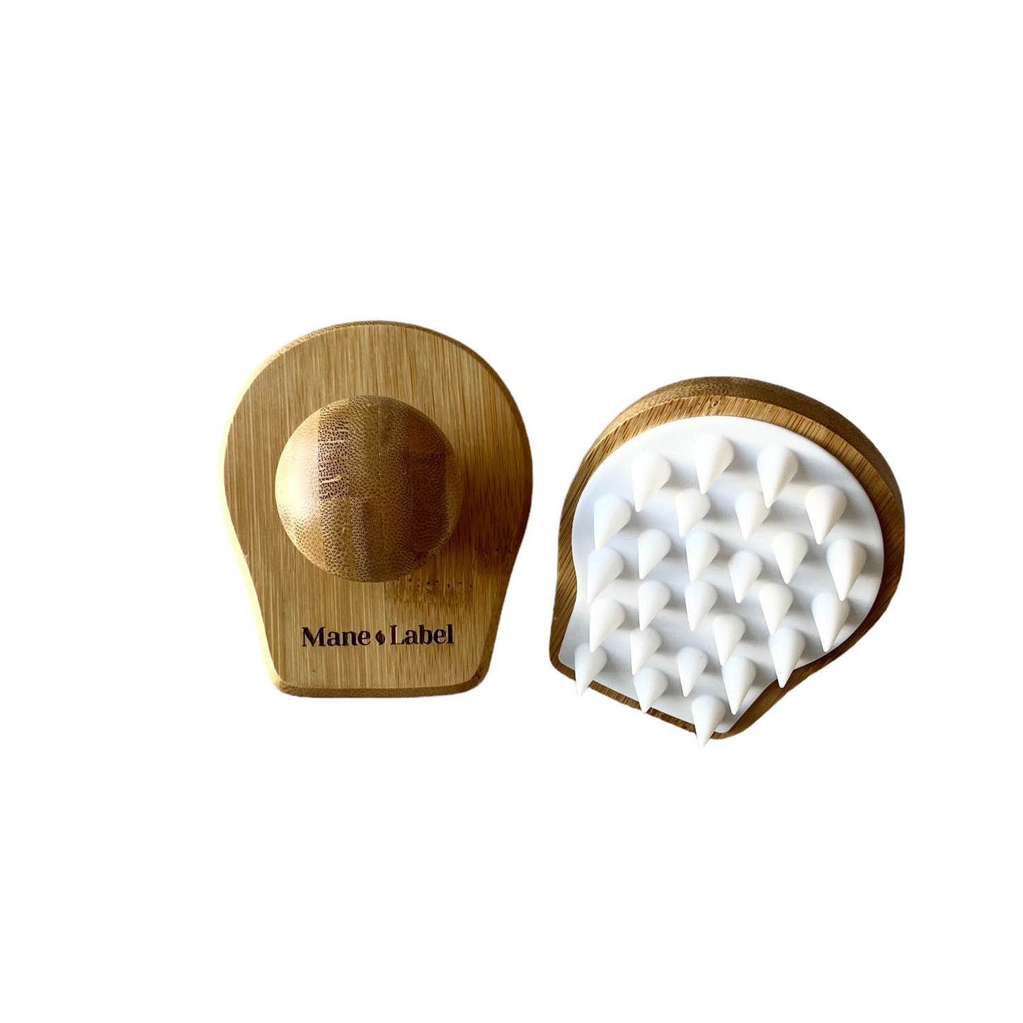 Wooden Wet and Dry Hair Shampoo Brush | Scalp Massage Brush with Soft Silicone Bristles