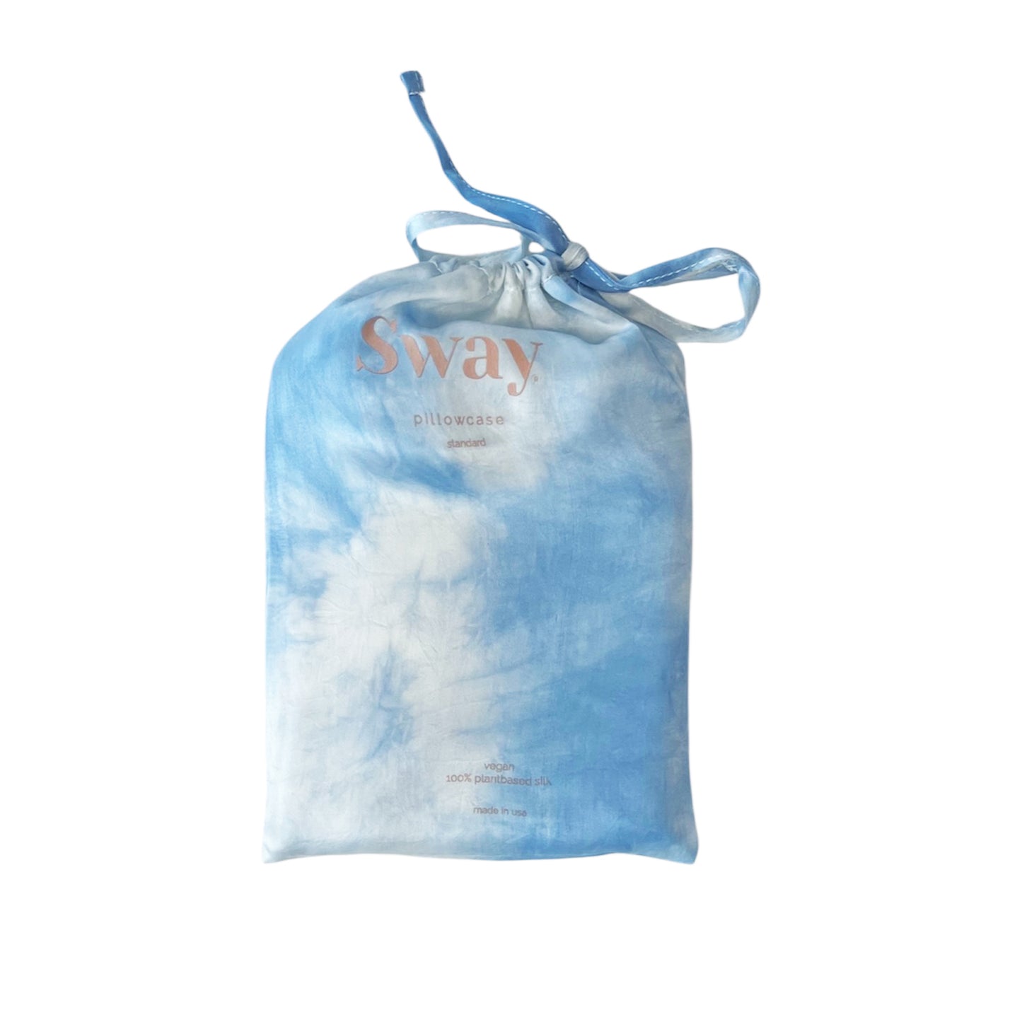 Orange peel silk pillowcase I envelope enclosure I standard size I zipper free I made in USA I tie dye