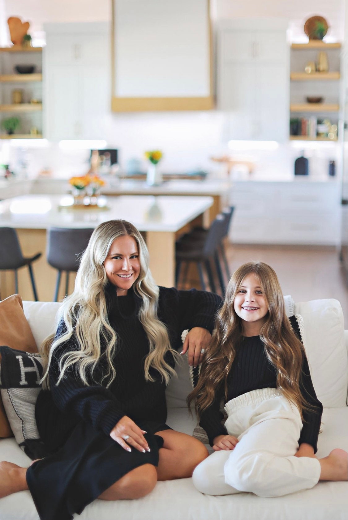 Bundle/ The Sway / Scrunchies / Hair Tie / Heatless curling ribbon / Made in USA / Cotton velour / Yellow- Dijon / Curls / Beachy waves