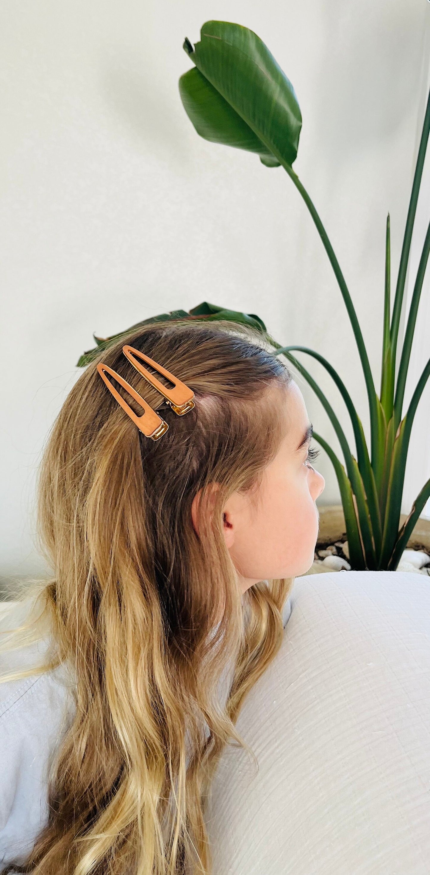 Wood and metal Plastic FREE hair clip