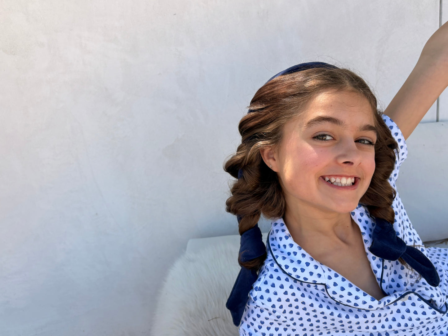 The Original Sway- Short Heatless Curling Velour Ribbon | Hair Wrap for Perfect Curls | Navy