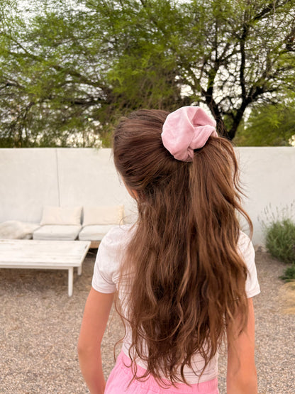 Large Velour Scrunchies | cotton velour | soft | Made in USA | Blush
