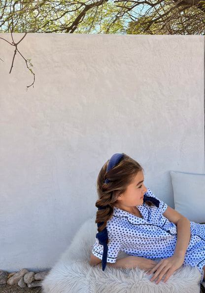 The Original Sway- Short Heatless Curling Velour Ribbon | Hair Wrap for Perfect Curls | Navy