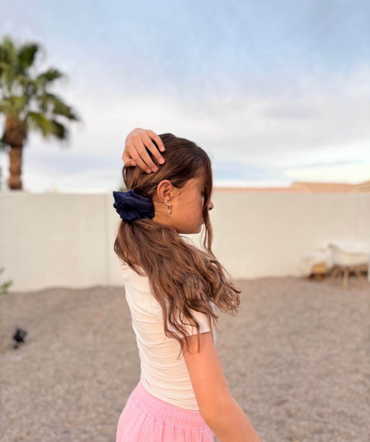 Large Velour Scrunchies | cotton velour | soft | Made in USA | Navy
