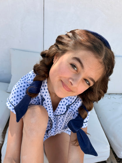 The Original Sway- Short Heatless Curling Velour Ribbon | Hair Wrap for Perfect Curls | Navy