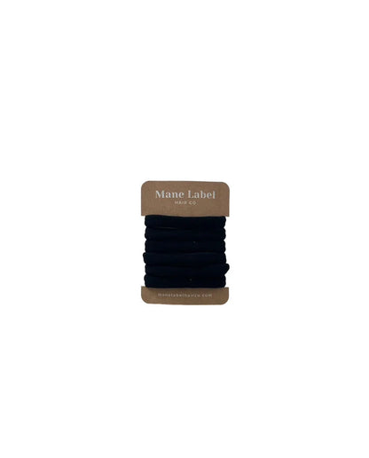 Self Care Hair Bundle | The Sway + Scalp massager + 2 scrunchies + 6 elastics | Made in USA | Cotton velour | Curls | Beachy waves | Black