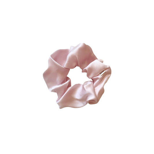 Vegan silk Scrunchies I orange peel silk I cruelty free l plastic free I soft | Made in USA | Blush