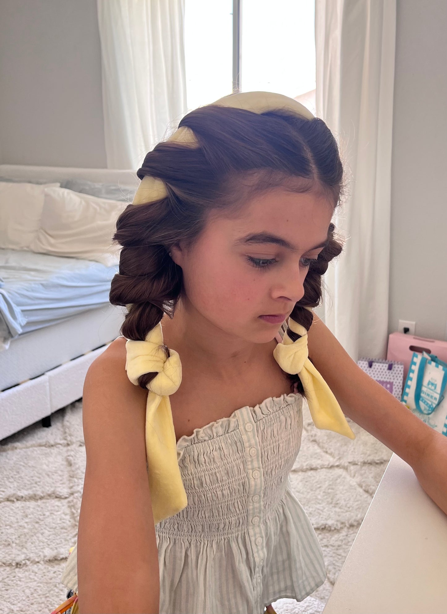 The Original Sway - Short Heatless Curling Velour Ribbon | Hair Wrap for Perfect Curls | Lemonade