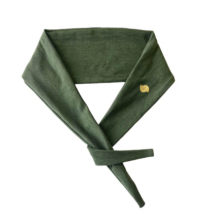Organic Cotton | Tencel Hair Band | Made in USA | Tie headband | Olive green