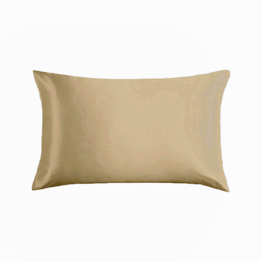 Orange peel silk pillowcase I envelope enclosure I standard size I zipper free I made in USA I latte