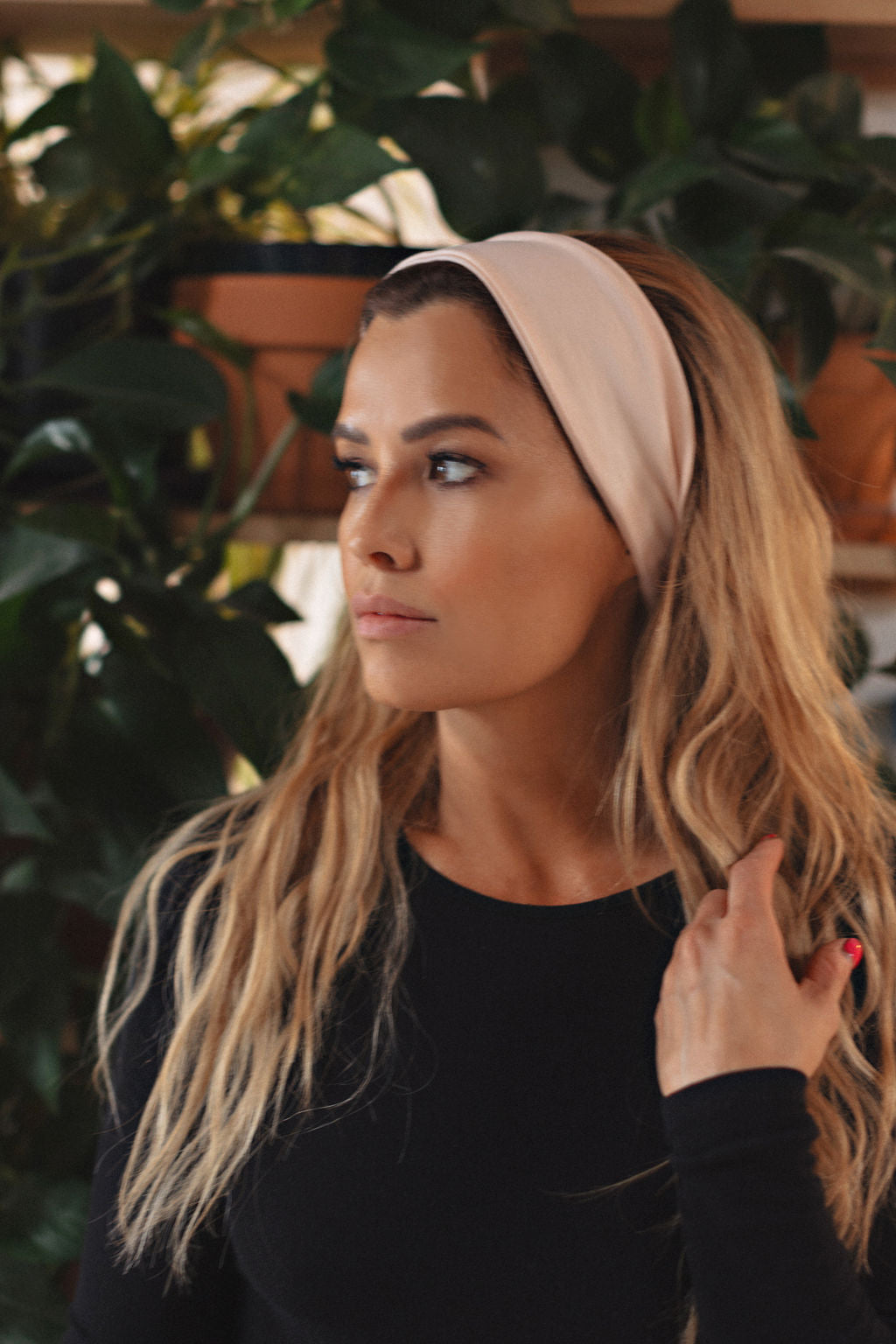 Organic Cotton | Tencel Hair Band | Made in USA | Tie headband | Peony