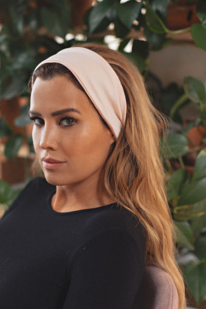 Organic Cotton | Tencel Hair Band | Made in USA | Tie headband | Peony
