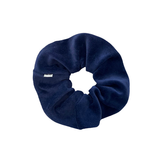 Large Velour Scrunchies | cotton velour | soft | Made in USA | Navy