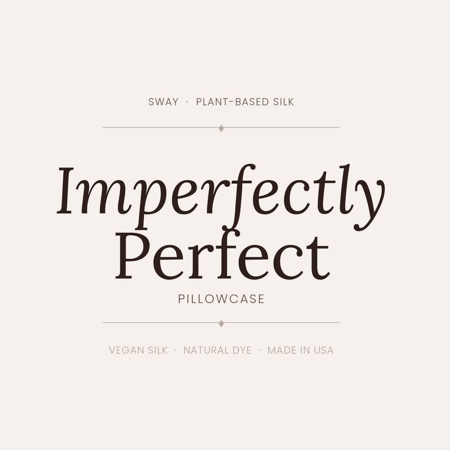 Imperfectly Vegan Silk Pillowcase: Orange Peel Silk, Ethical Luxury, Made in USA