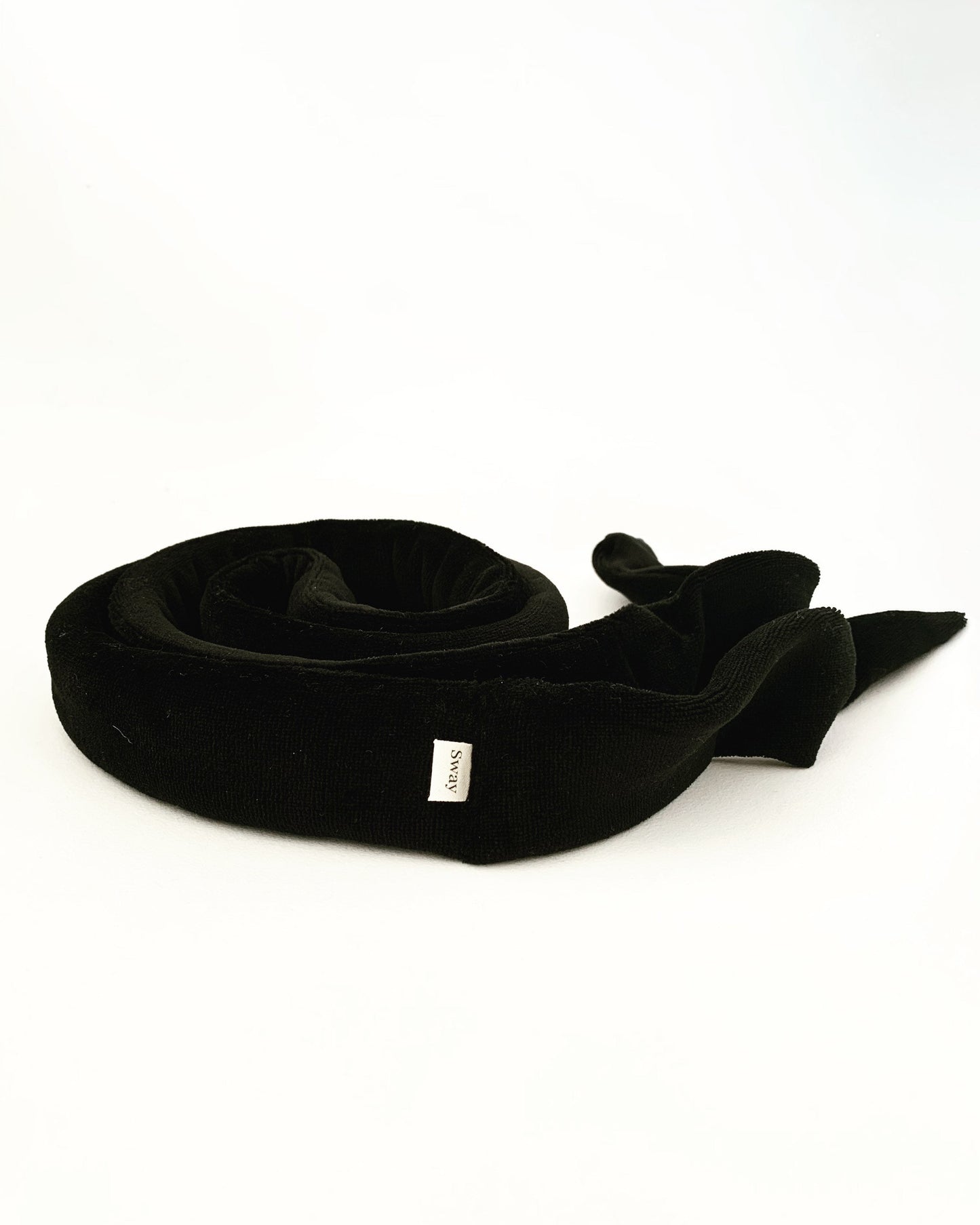 Bundle/ The Sway / Scrunchies / Hair Tie / Heatless curling ribbon / Made in USA / Cotton velour / Black  / Curls / Beachy waves