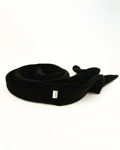 Bundle/ The Sway / Scrunchies / Hair Tie / Heatless curling ribbon / Made in USA / Cotton velour / Black  / Curls / Beachy waves