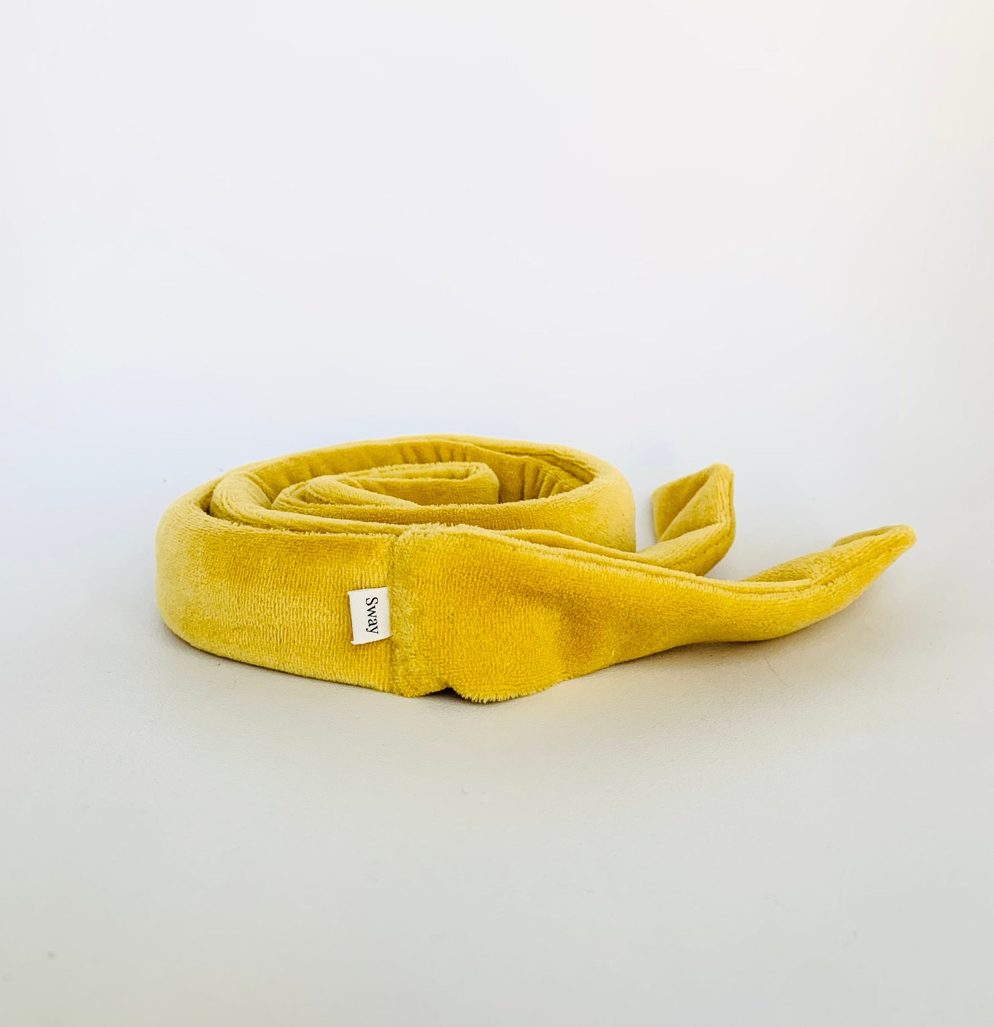Bundle/ The Sway / Scrunchies / Hair Tie / Heatless curling ribbon / Made in USA / Cotton velour / Yellow- Dijon / Curls / Beachy waves