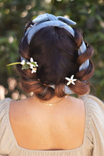 Load image into Gallery viewer, The Sway / Heatless curling ribbon / Made in USA / Cotton velour / Jade  / Curls / Beachy waves / Beach hair
