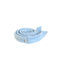 Load image into Gallery viewer, Set / The Sway / Scalp massager / Bamboo / Heatless curling ribbon / Made in USA / Cotton velour / Sky Blue / Curls / Beachy waves
