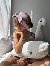 Load image into Gallery viewer, The Sway / Kids / Heatless curling ribbon / Made in USA / Cotton velour / Lilac / Curls / Beachy waves / Beach hair
