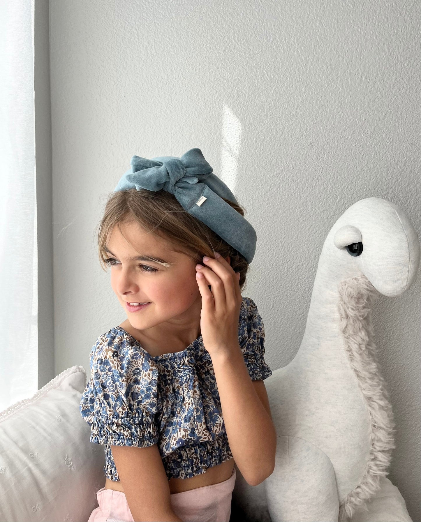 The Sway / Kids / Heatless curling ribbon / Made in USA / Cotton velour / Jade  / Curls / Beachy waves / Beach hair