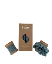 Load image into Gallery viewer, Bundle/ The Sway / Scrunchies / Hair Tie / Heatless curling ribbon / Made in USA / Cotton velour / Yellow- Dijon / Curls / Beachy waves
