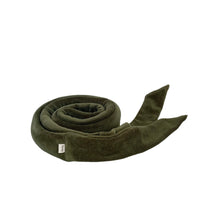 Load image into Gallery viewer, Bundle/ The Sway / Scrunchies / Hair Tie / Heatless curling ribbon / Made in USA / Cotton velour / Olive Green / Curls / Beachy waves

