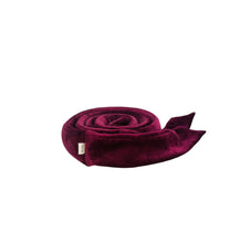 Load image into Gallery viewer, Bundle/ The Sway / Scrunchies / Hair Tie / Heatless curling ribbon / Made in USA / Cotton velour / Plum  / Curls / Beachy waves
