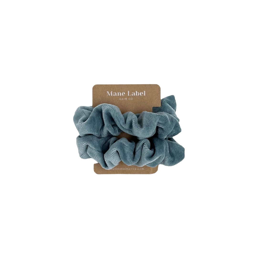 Velour Scrunchies / Jade / cotton velour / soft / Made in USA