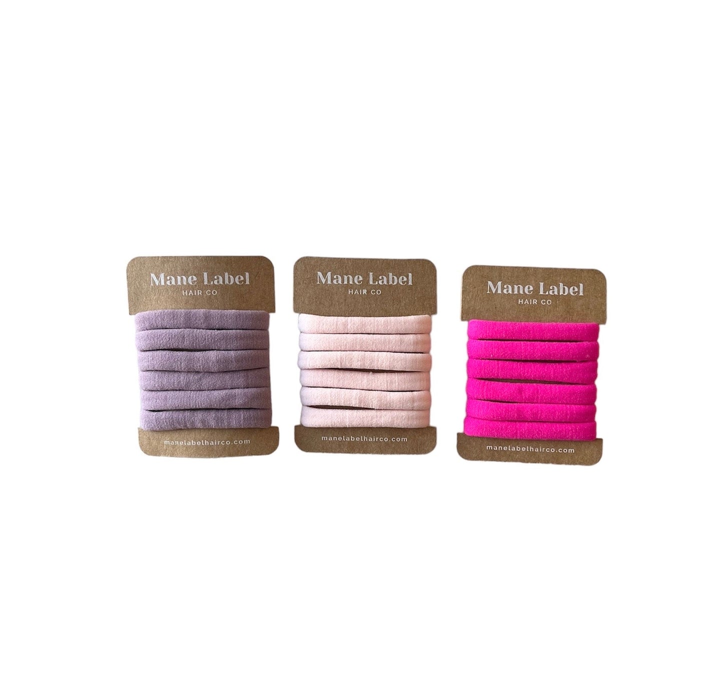 3 Pack Hair Ties / Ballet pink / Dragonfruit / Lilac