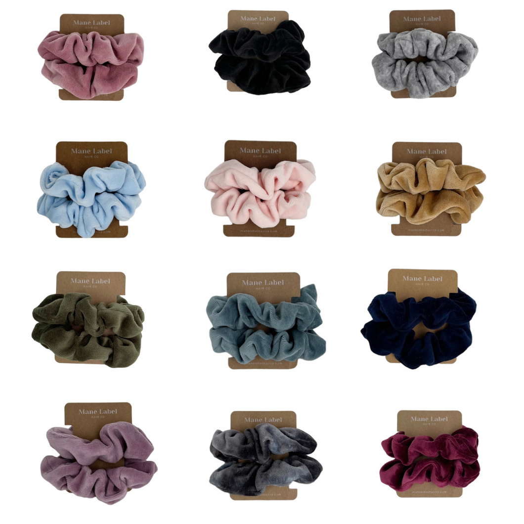 Luxurious Velour Scrunchies - Complete Your Stunning Heatless Curls Look